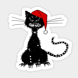 Evil Christmas Cat Sticker